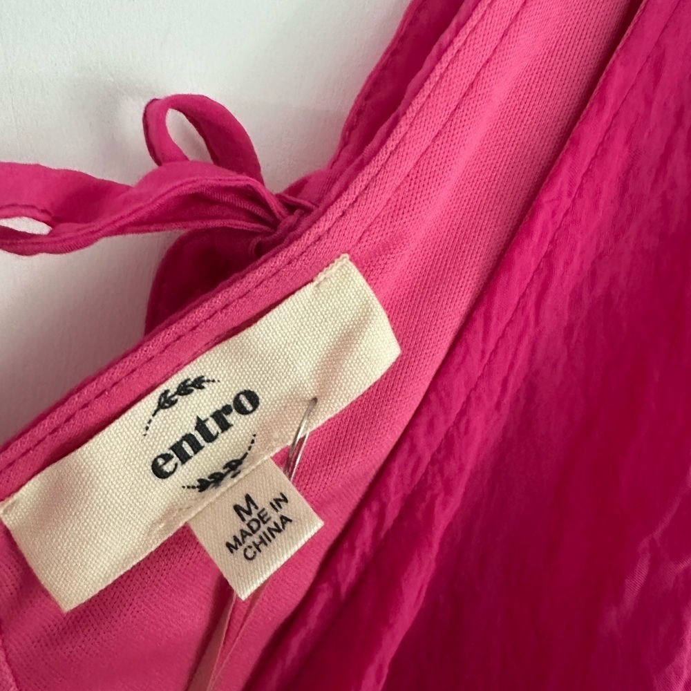 Entro Fuchsia Ruffle Sleeve Blouse - Picture 7 of 8